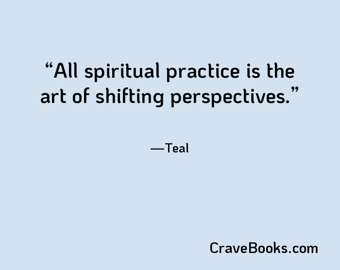 All spiritual practice is the art of shifting perspectives.